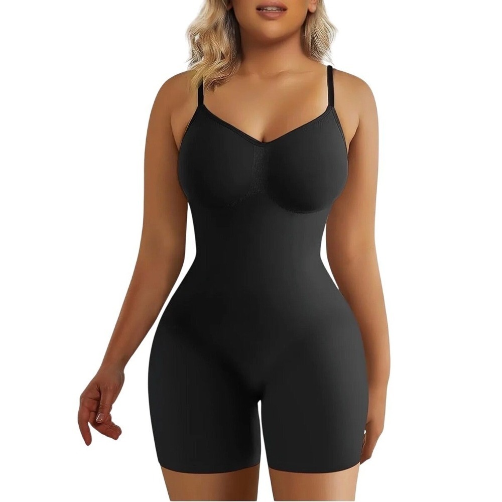 SHAPERX Shapewear Bodysuit Women 2XL/3XL Black Excellent Tummy Control Seamless